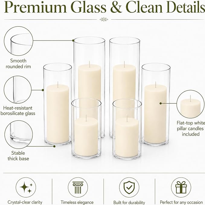 Set of 24 Lvory White Pillar Candles - Image 2