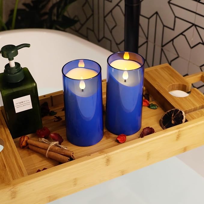 NURADA 3"x6"Flickering Flameless Candles: 3D Wick Acrylic Battery Operated LED - Image 7