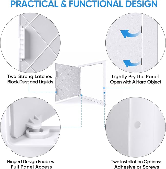 TICONN Access Panel for Drywall, 16 x 16 Inch ABS Plastic Wall Hole Cover - Image 3