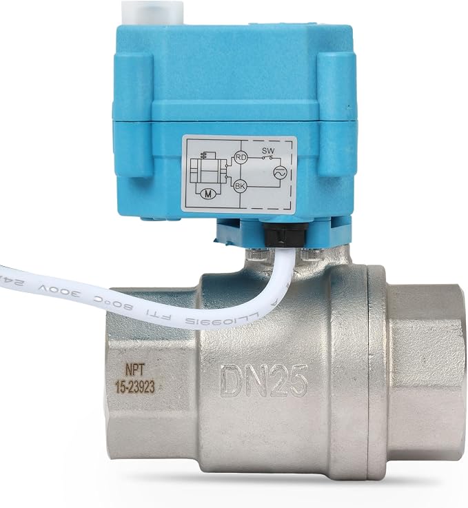 U.S. Solid 1inch Stainless Steel Motorized Ball Valve, Full Port, IP67 - Image 6