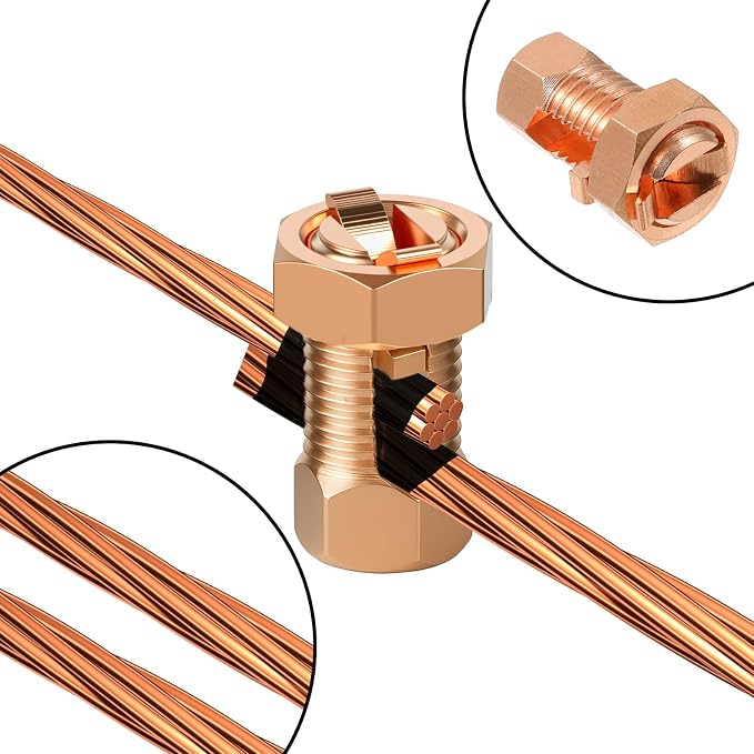 2PCS Split Bolt Connector Superior Strength Split Bolt Connector Copper - Image 6