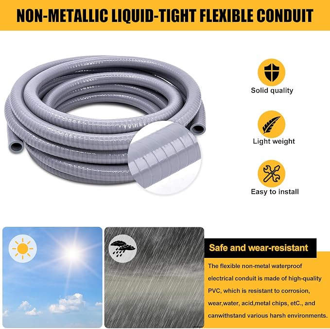 Liquid-Tight Conduit 1inch 25 Foot, Flexible Non Metallic Liquid Tight - Image 3