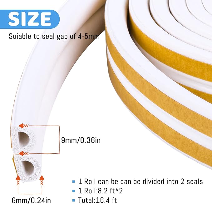 CloudBuyer Door & Window Weather Stripping, Soundproof Insulation Seal Strip - Image 2