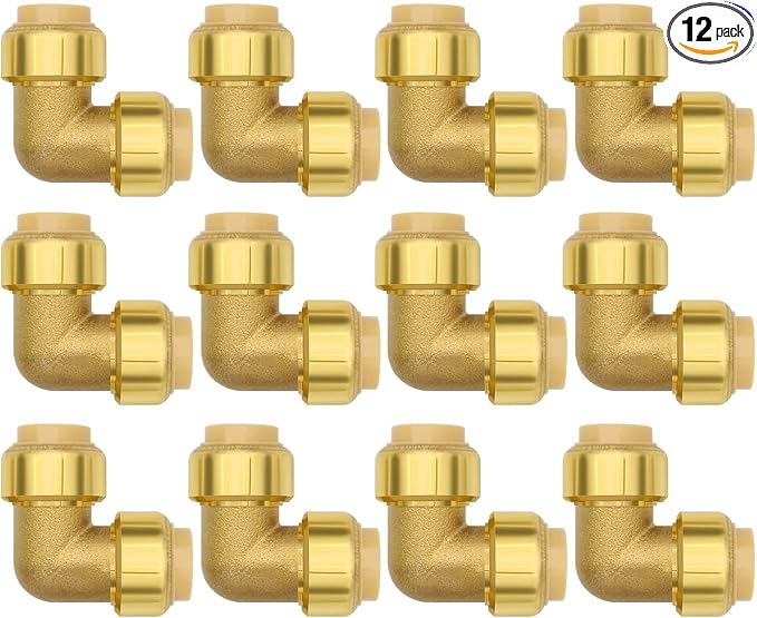 12 Pack 1/2" Pushfit Elbow Fittings by RUBY.Q