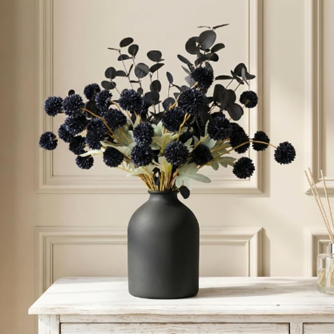 Large Black Vase for Flowers Decor Living Room - Image 8