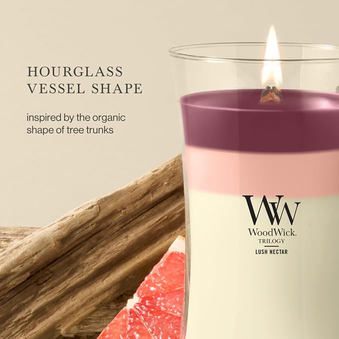 Woodwick Lush Nectar Large Hourglass Trilogy Candle - Image 4
