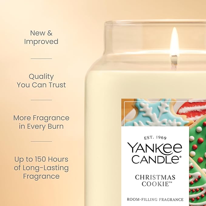 Yankee Candle Christmas Cookie Scented Candle, 22oz Large Jar - Image 3