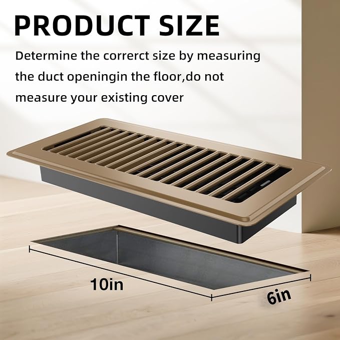 Floor Register 6x10, 6 Pack Floor Vent Covers - Image 5