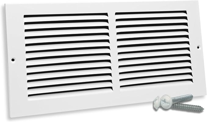 14x08 Air Return Vent Cover, Solid Steel White, 4 Pack - Image 2