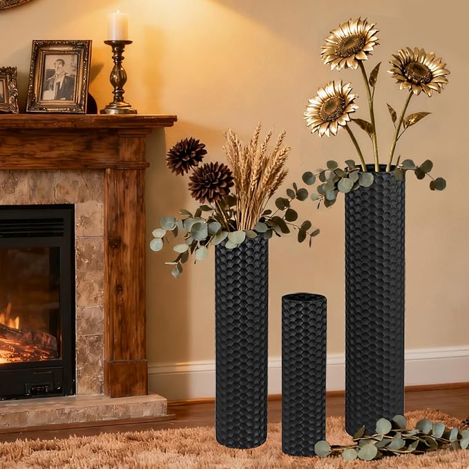 Black Tall Floor Vase - Image 3