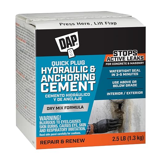 DAP Quick Plug Hydraulic Cement, 2.5 Lb by DAP