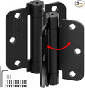 2-Pack 3.5 Inch Self Closing Door Hinges, 5/8" Radius Corners, Adjustable by ISOKER