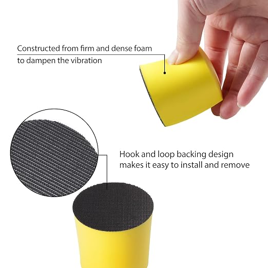 SPEEDWOX 3 Pack 2" Hand Sanding Blocks Hook and Loop Sanding Pad Hook Backing - Image 2