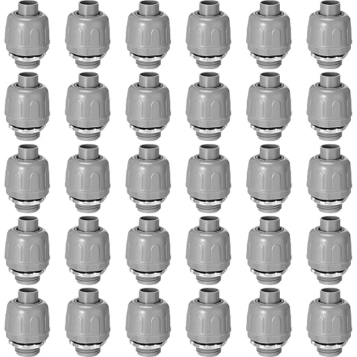 Maitys 30 Pcs 1/2 Inch Liquid Tight Connector Straight 180 Degree | PVC by Maitys
