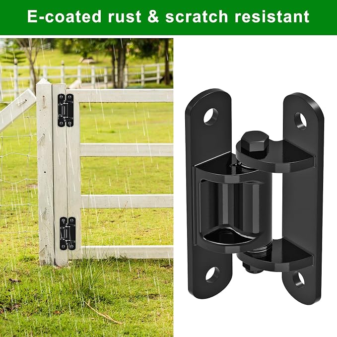 Insaga 6.7'' Heavy Duty Gate Hinges 1100LB Capacity, 6mm Steel Hinges - Image 4