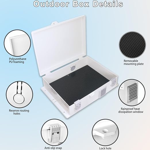Outdoor Electrical Junction Box, Ventilation and Heat Dissipation ABS Plastic - Image 5