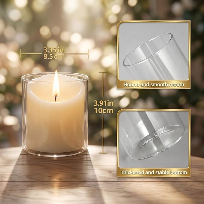 24 Pcs 4 Inch Tall Glass Vases Bulk Clear Cylinder Flower Vases Bulk Wedding - Image 2