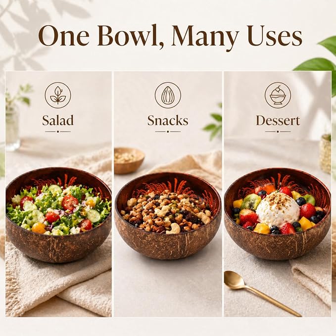 Natural Coconut Bowl Key Decorative - Image 5