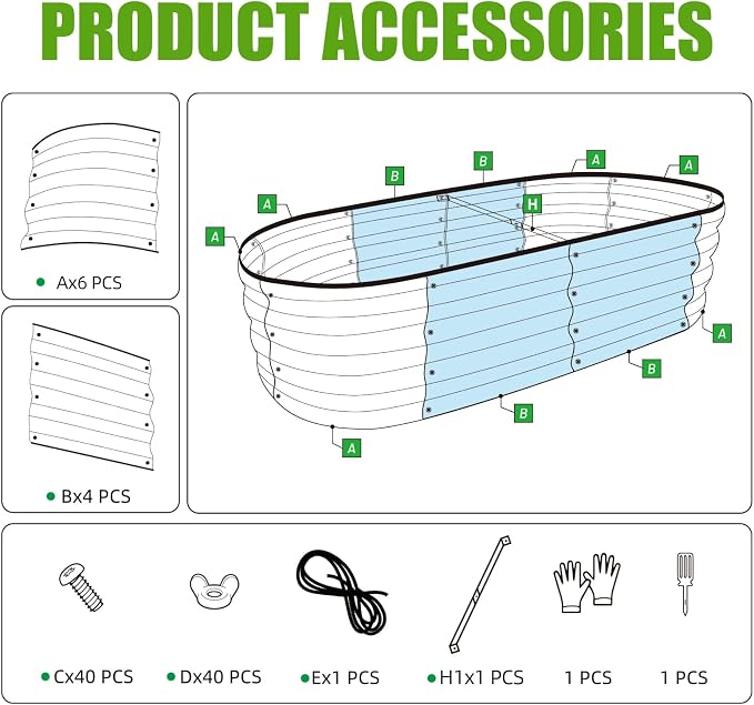 Galvanized Raised Garden Bed Outdoor - Image 9