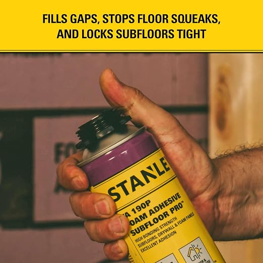 Stanley FA190P Subfloor Adhesive Kit – Polyurethane Expanding Foam Construction - Image 8