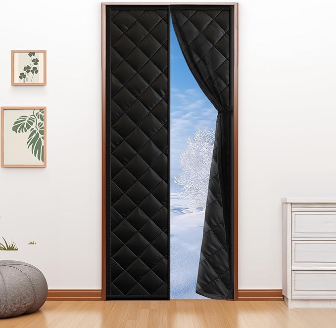Magnetic Thermal Insulated Door Curtain by Homealexa