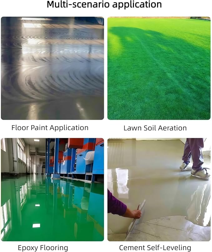 Self Leveling Cement Epoxy Flooring Tool Kit, 11.6in Epoxy Shoes, 16in Notched - Image 7