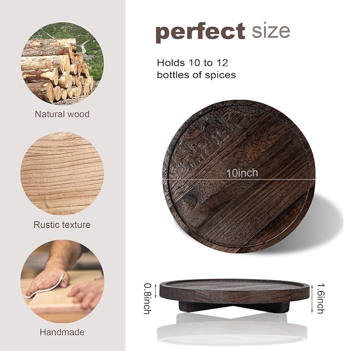 Round Decorative Tray Farmhouse Kitchen Decor Soap Dish, Lightweight, Easy Clean - Image 6
