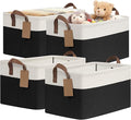 CHICVITA 4 Pack Large Fabric Storage Baskets by CHICVITA