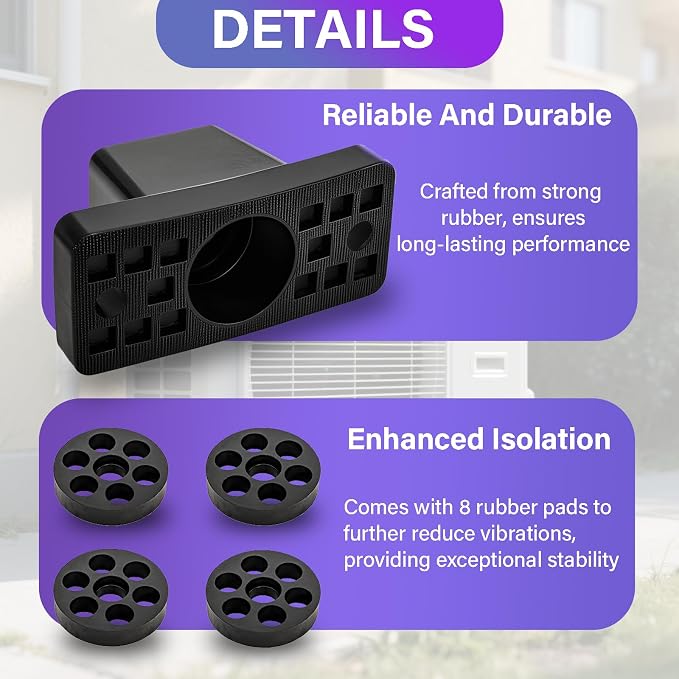 WRINGKIT 8 Pack Rubber Vibration Isolator Mounting Bracket, Anti Vibration | - Image 4