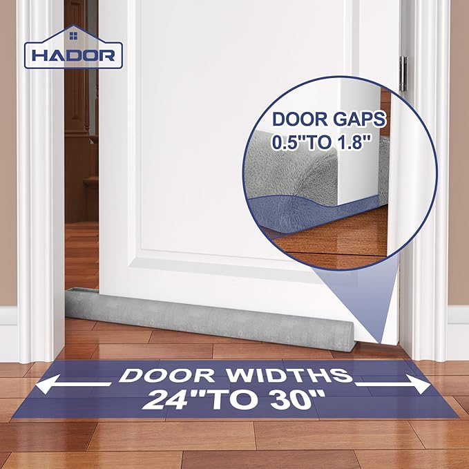 HADOR Door Draft Stopper for Bottom of Door, Adjustable 30 in, Double-Sided - Image 2