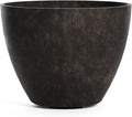Lupo Tapered Indoor/Outdoor Planter, 32x24in Brown Stone by Cosapots