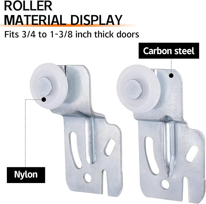10Pcs Sliding Closet Door Roller Kit, Wardrobe Door Roller - Image 3