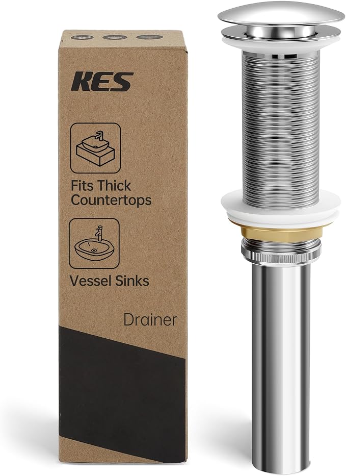 KES Polished Chrome Bathroom Sink Drain by KES