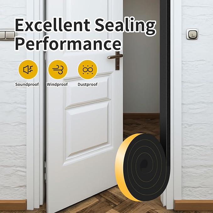 Door Weather Stripping, for Door and Window, 1 in x 3/4 in x 13 Ft | Air - Image 7