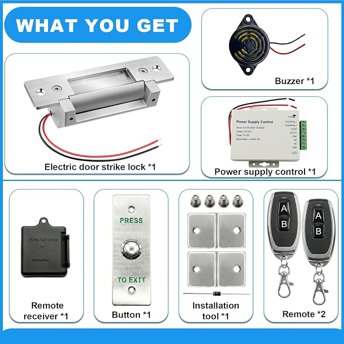 Upgraded Electric Strike Door Lock Kit - Image 6