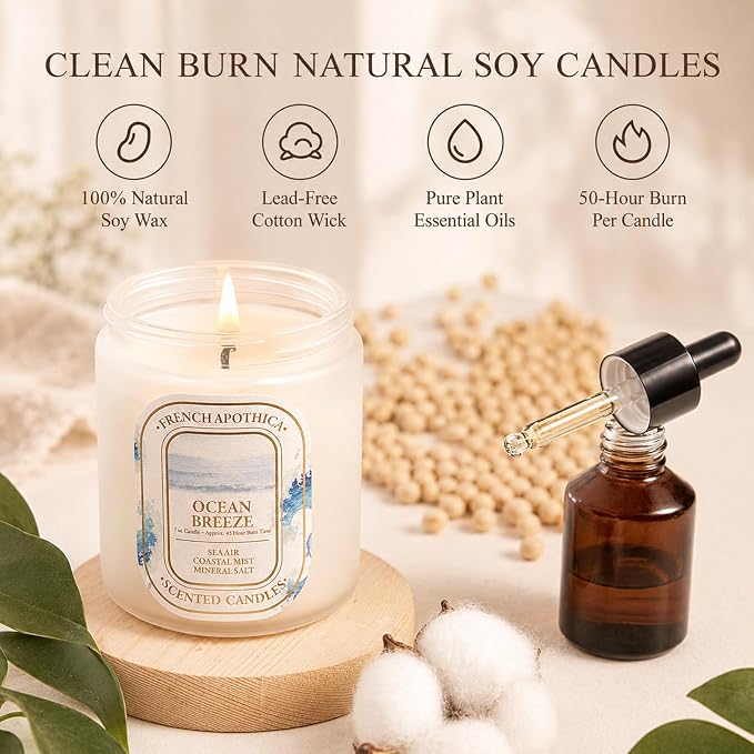 4 Pack Scented Candles for Women: Natural Soy Candles for Home Scented | - Image 3