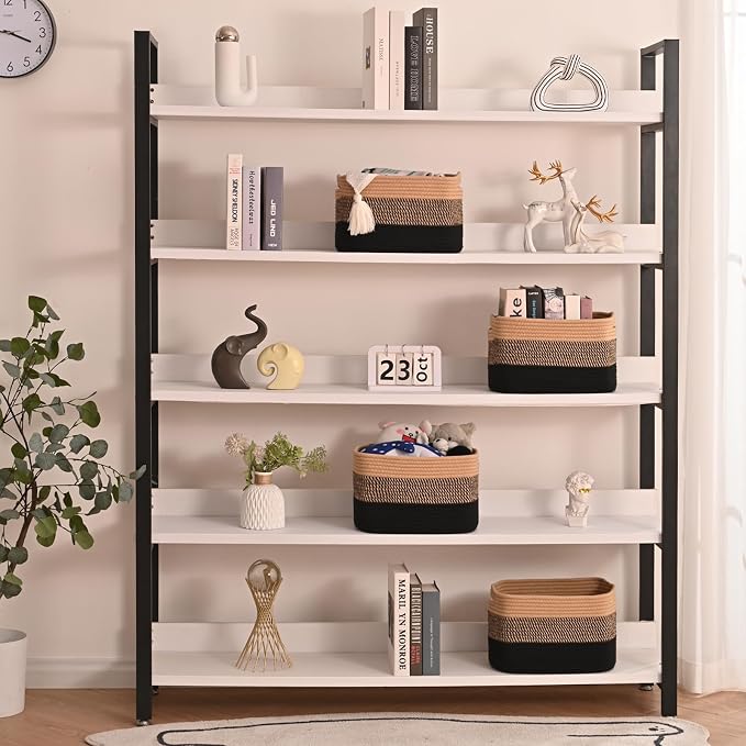 ICERZCZ Storage Baskets for Shelves Organizing, Woven Cotton Rope Baskets for - Image 2