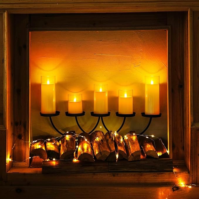 Homemory Pure White Flickering Flameless Candles, Battery Operated Acrylic LED - Image 5
