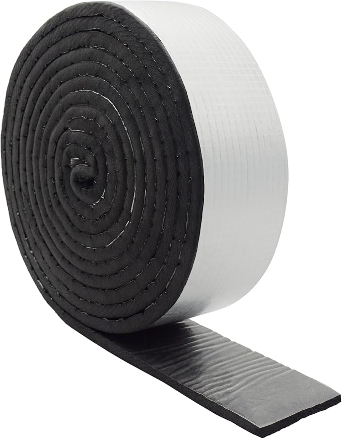 DOBTIM Foam Foil Pipe Insulation Wrap, Reflective Foil Insulation Tape Self by DOBTIM