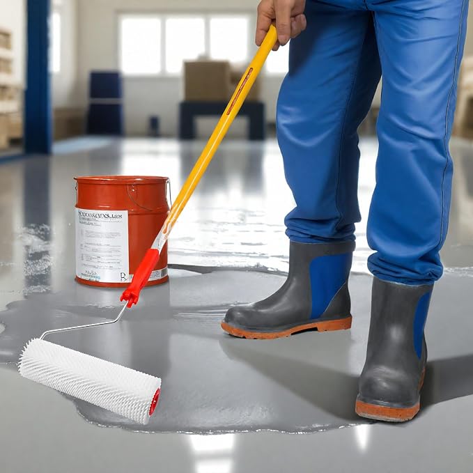 9 Inch Screed Spiked Roller, Thread in Handle | Latex Floor Self Leveling - Image 7