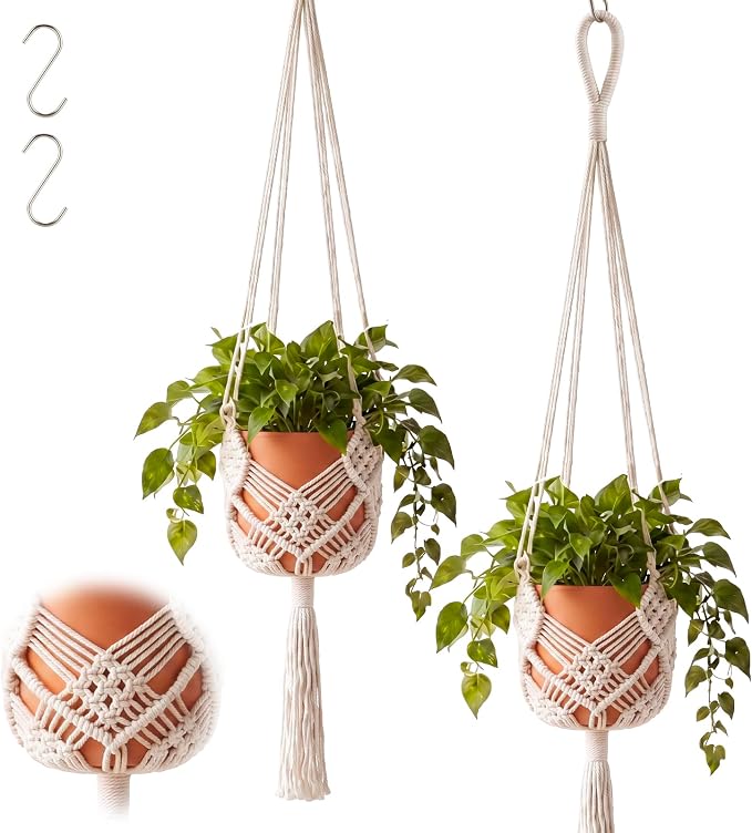 Shappy 2 Pack Boho Macrame Plant Hanger by Shappy