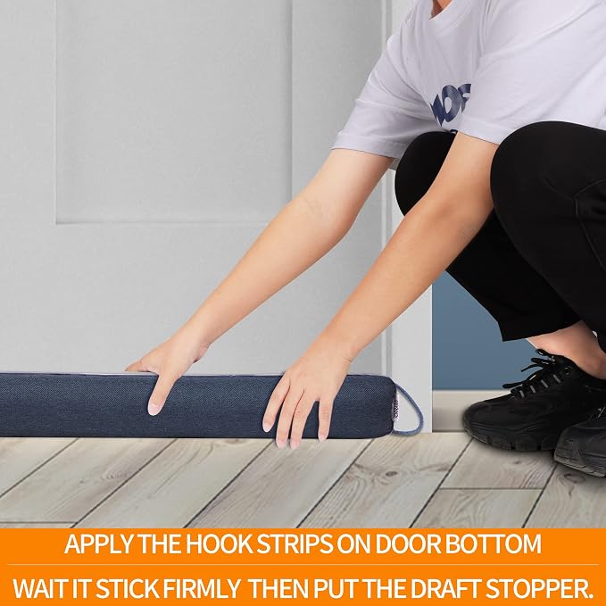 TORRAMI 38" Door Draft Stopper Under Bottom Insulation Noise Air Stopper 2.0LB - Image 3