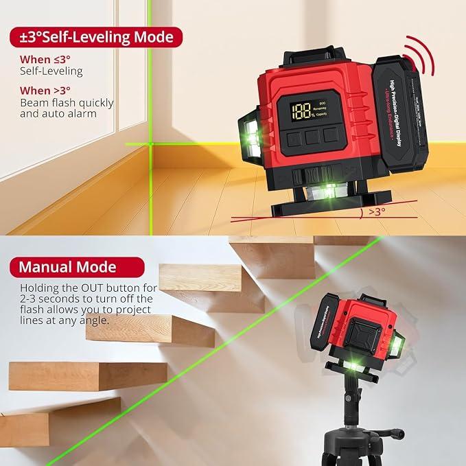 12 Line Laser Level 30M/98Ft Self Leveling Laser Level - Image 4