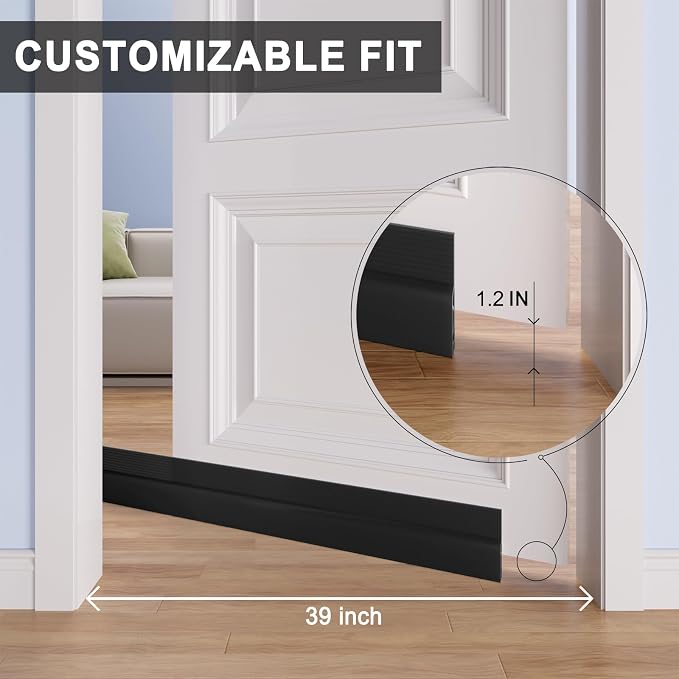 Door Draft Stopper for Bottom of Door, Weather Stripping Door Seal Door Gap - Image 8