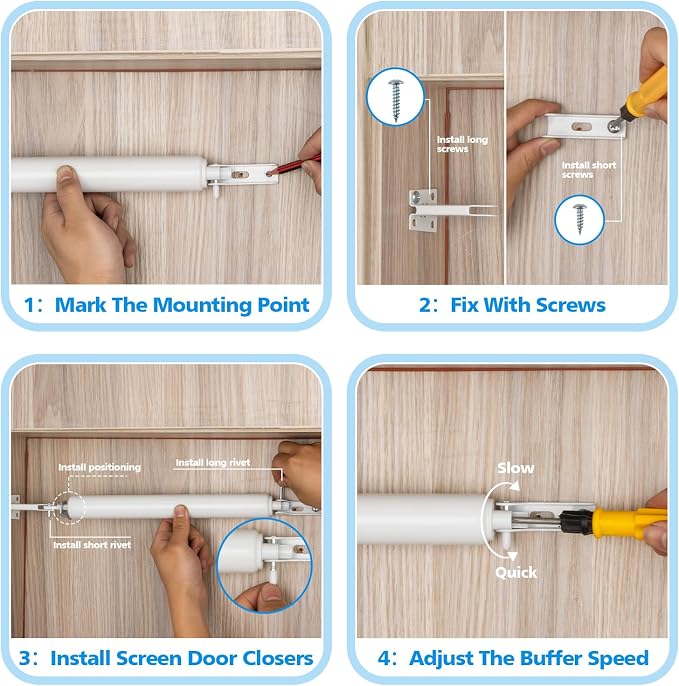 MaxxGeek Screen and Storm Door Closer Kit, Closer - Image 5
