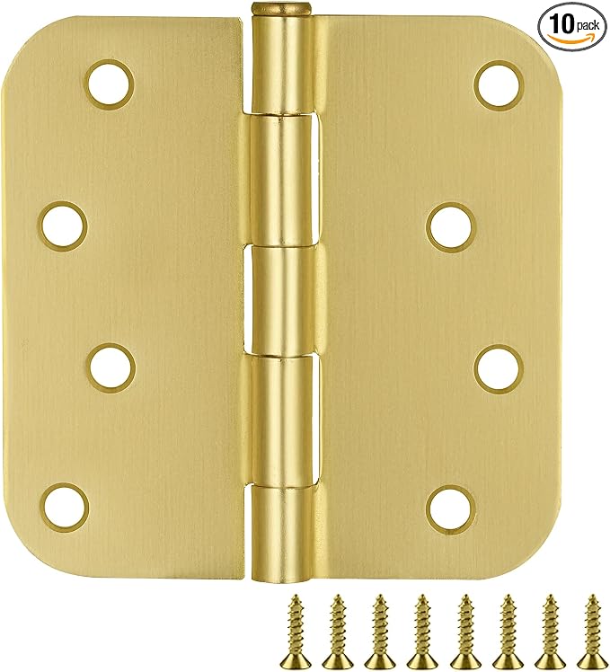 Design House Interior Door Hinge, Satin Brass | 5/8" Radius, Traditional by DesignHouse