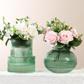 Ribbed Glass Vases, Modern Vase by YANWE
