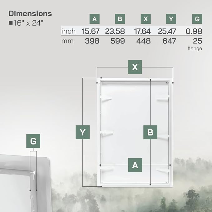 Vent Systems Access Panel for Drywall 16 x 24 Inch - Image 2