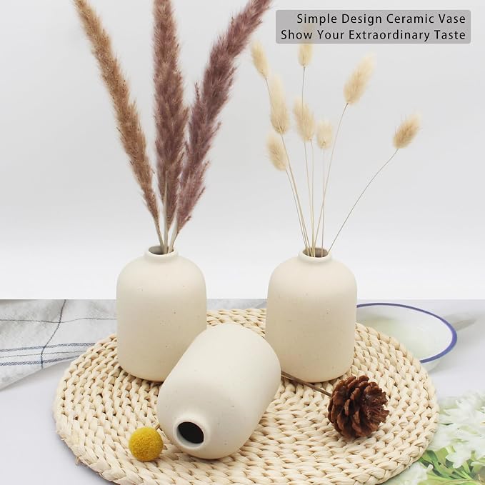 YANLING 6 Pack Small Boho Vase for Flowers Home Decor, Ceramic Vases | for - Image 6