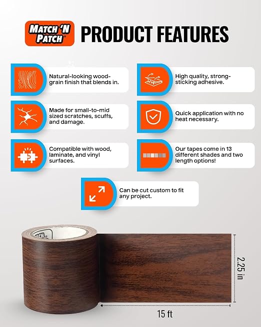 MATCH 'N PATCH Wood Grain Repair Tape - Image 2